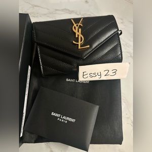 Yves Saint Laurent Cassandre Matelasse Small Envelope Wallet Authentic  NWT